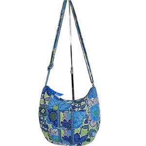 Vera Bradley Blue Green Floral print Crossbody Bag
